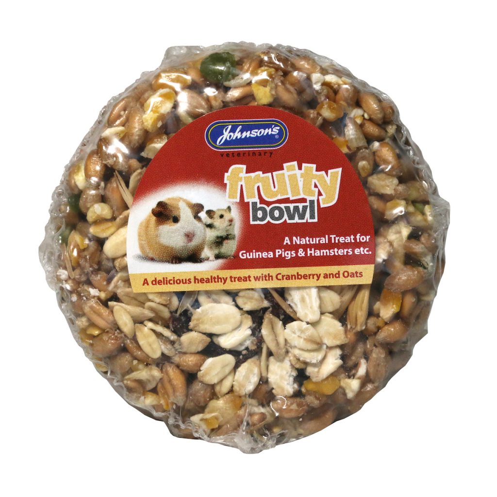 Image showcasing L045 Guinea Pig Fruity Bowl - Pack Of 8 | Johnsons Veterinary Products