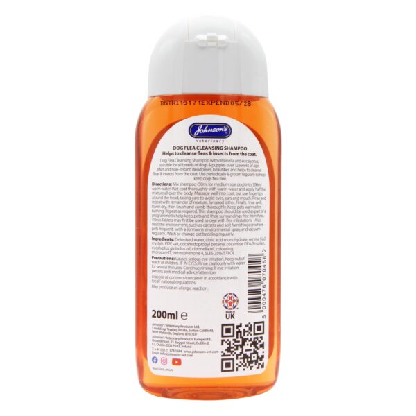 G046 <br> Dog Flea Cleansing Shampoo - 400ml <br> pack of 3 - Image 2