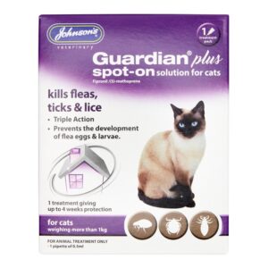 D068 <br> Guardian Plus Spot On <br> for Cats over 1kg <br> 1 TREATMENT <br> pack of 6