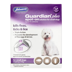 D073 <br> Guardian Plus Spot On <br> for Small Dogs 2kg – 10kg <br> 1 TREATMENT <br> pack of 6